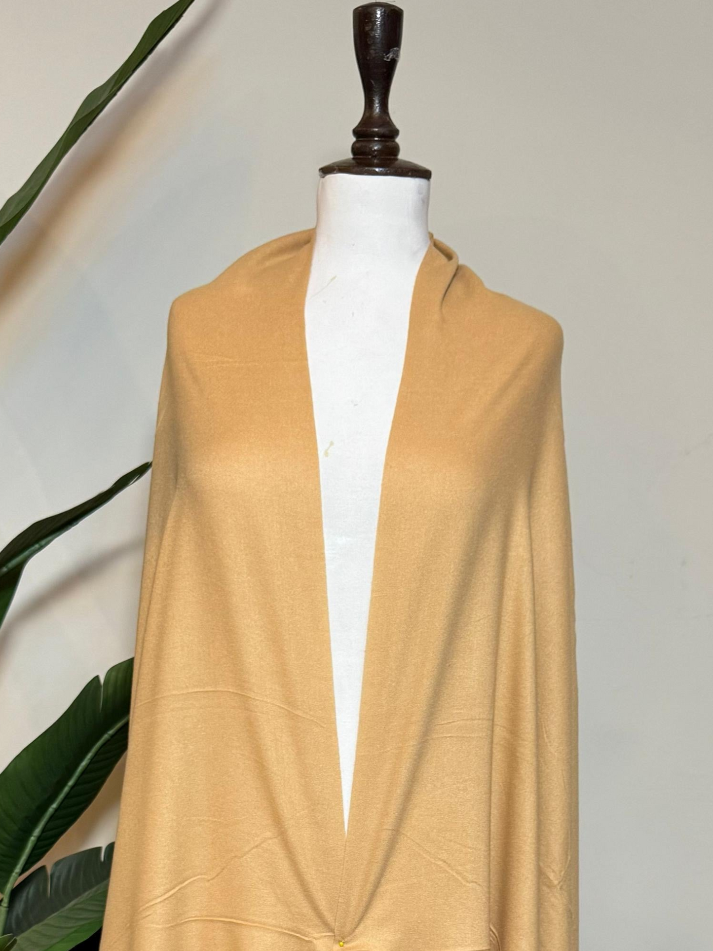 Cashmere Plain Pashmina Shawl ( Camel )