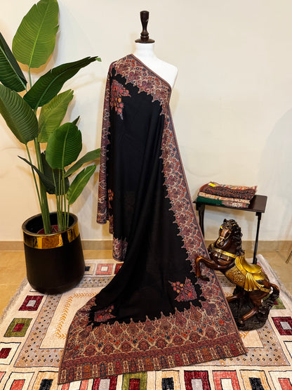 Black Kani Pashmina Shawl