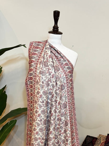 Full Kani Pashmina Shawl (White)