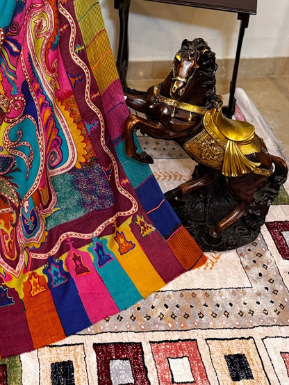 Kalamkari Pashmina Shawl ( Multicolours )