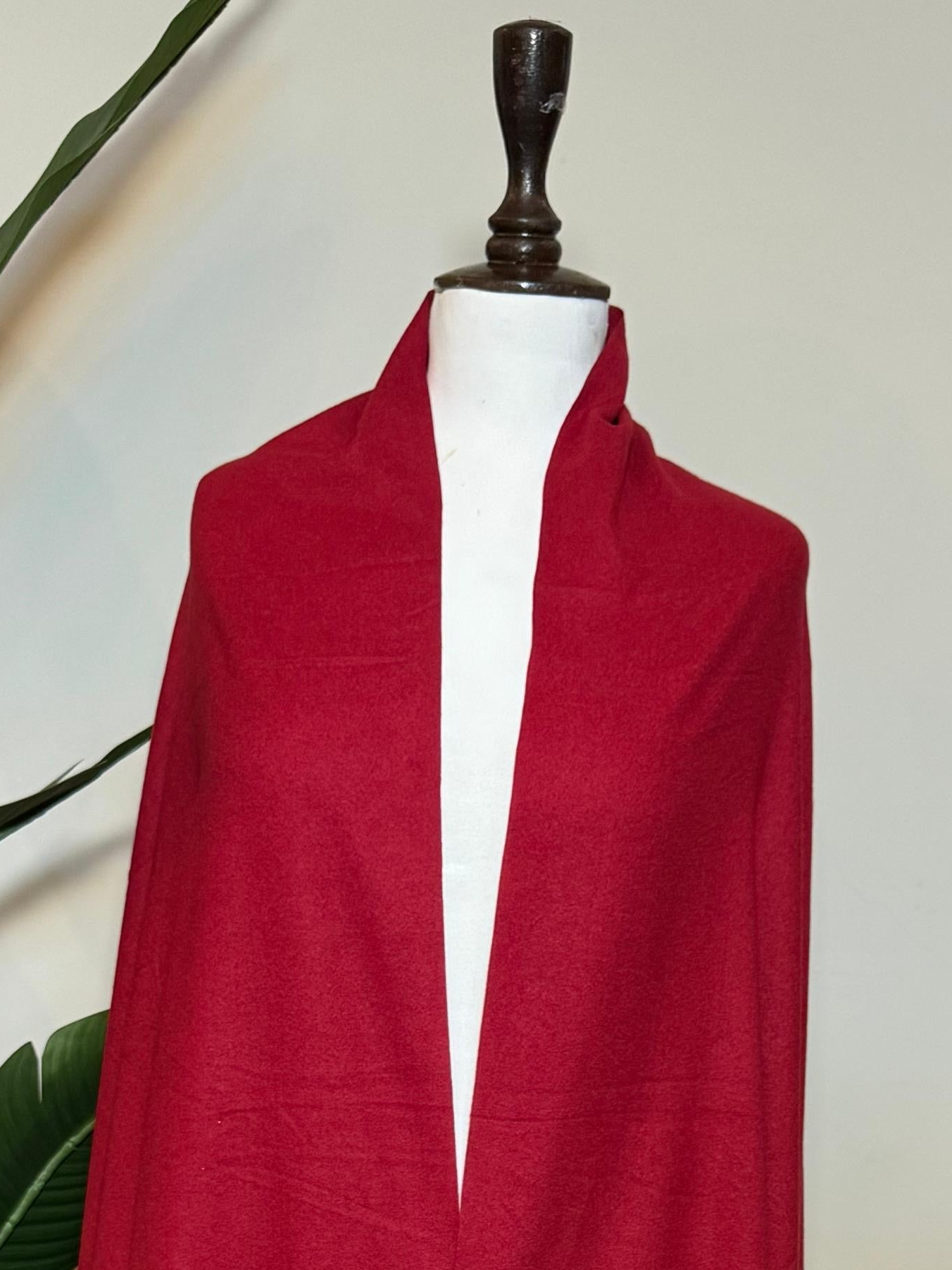 Cashmere Plain Pashmina Shawl ( Red )