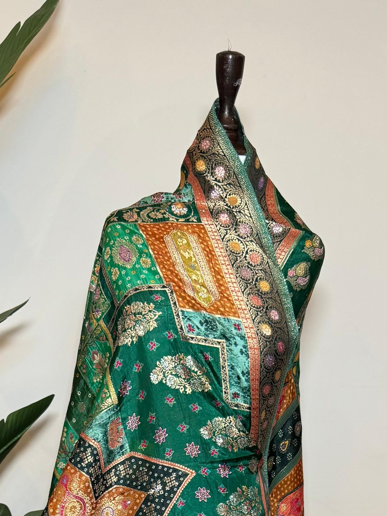 Kani Silk Pashmina Shawl ( Green Shade )